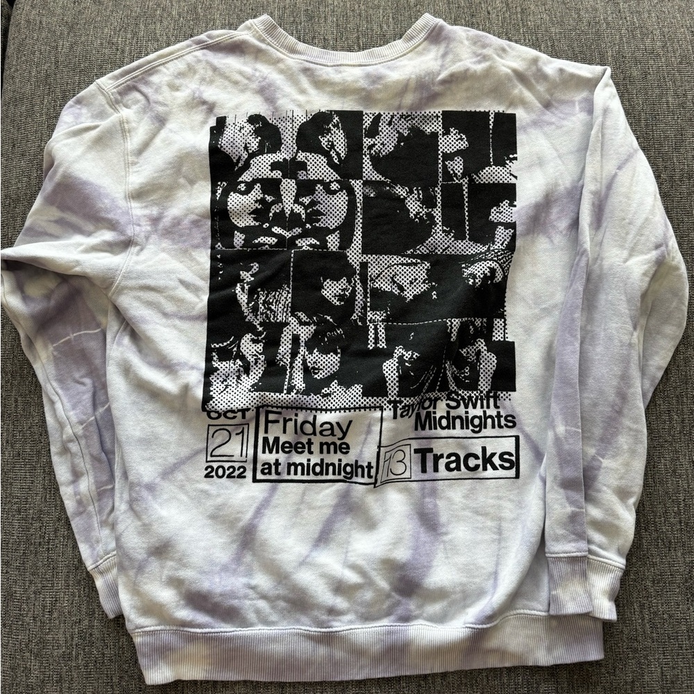 Taylor Swift Purple Tye Dye Midnights Crewneck size M
